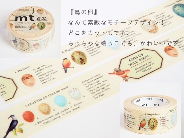 mtのマステ  ex 鳥の卵  サイズ：幅21mm×長さ10m