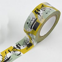 マスキングテープ　ムーミン谷の仲間たち ニョロニョロ イエロー サイズ：20mm×10m