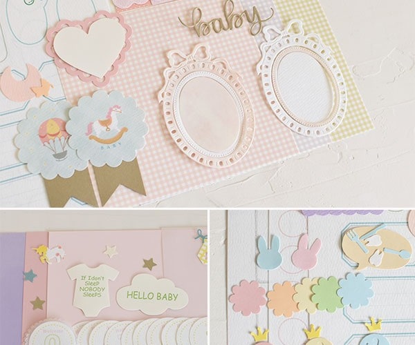 手作りアルバムデコレーションセットBaby (女の子)