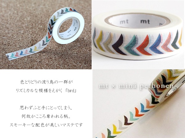 ミナ・ペルホネン(bird petit・mix) サイズ:幅15mm×長さ10m