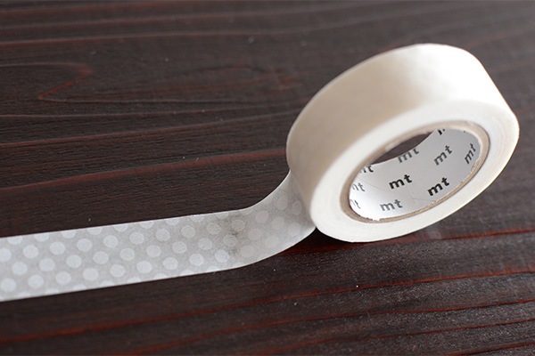 mtのマステ   deco  (ドット・ホワイト)　サイズ：幅15mm×長さ10m