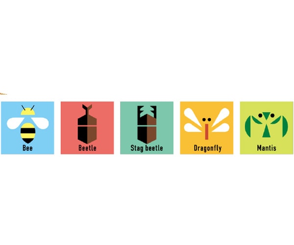 マスキングテープ mt for kids こんちゅう　サイズ：幅15mm× 長さ7m