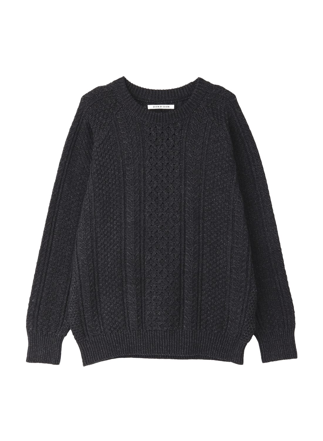 SEVEN BY SEVEN セブンバイセブン ニット ブラック 刺繍 モヘア SEVEN BY SEVEN セブンバイセブン ニット ブラック 刺繍 モヘア
