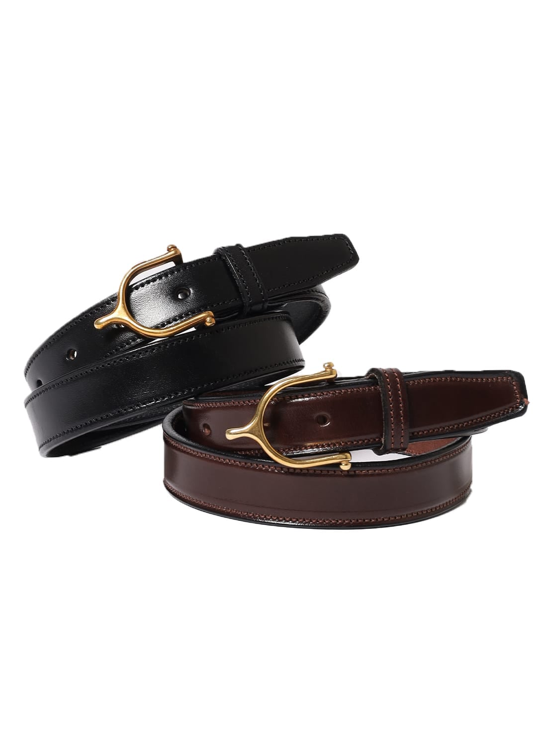 TORY LEATHER 2717 ベルト ブライドルレザー ブラック 28 TORY LEATHER - 1 SPUR BUCKLES BELT 2717 / ワンシュプール