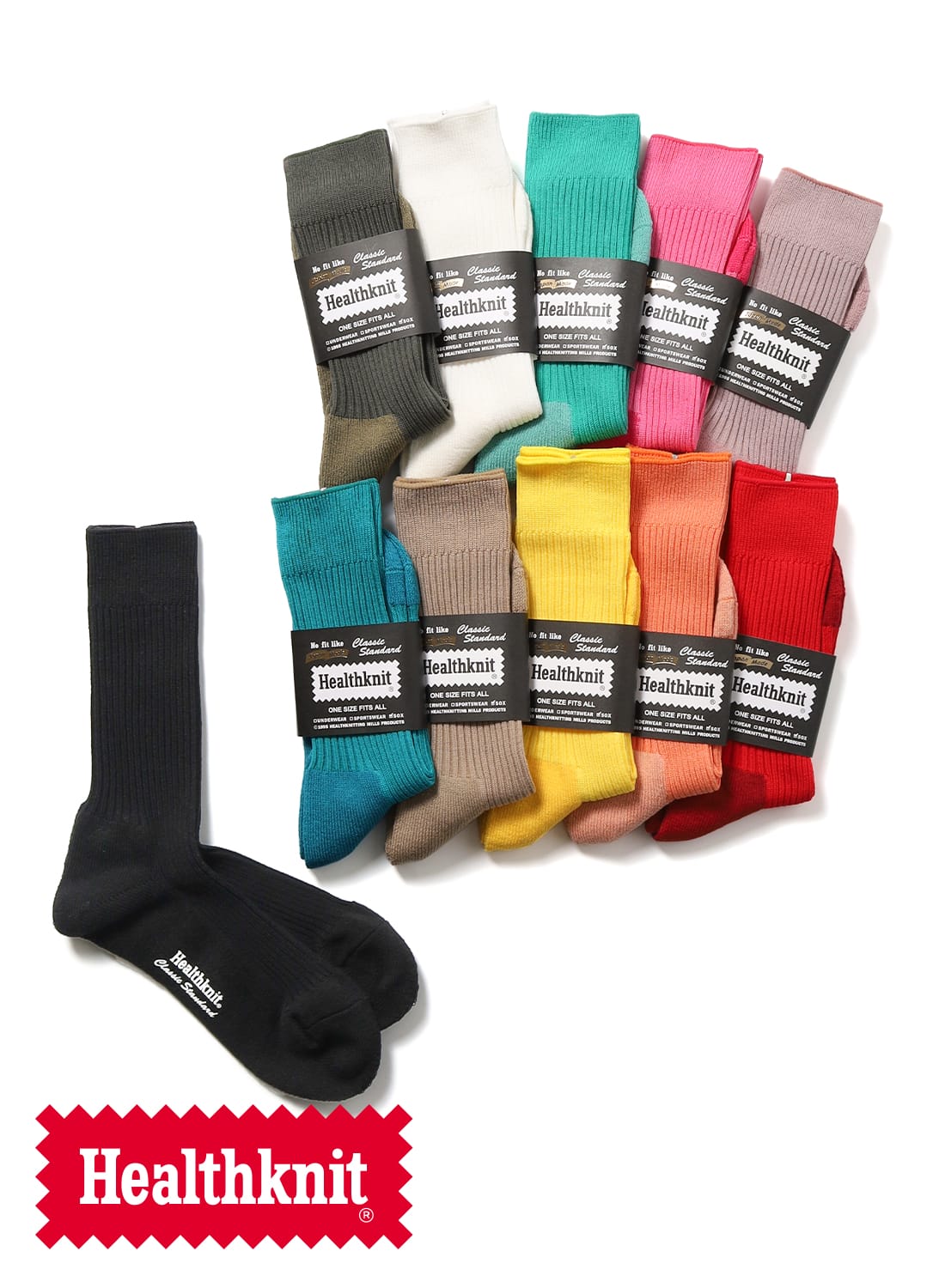新品 KHA:KI x Healthknit カーキ ヘルスニット コラボ Healthknit | ヘルスニット マックスウェイト フットボール5分袖