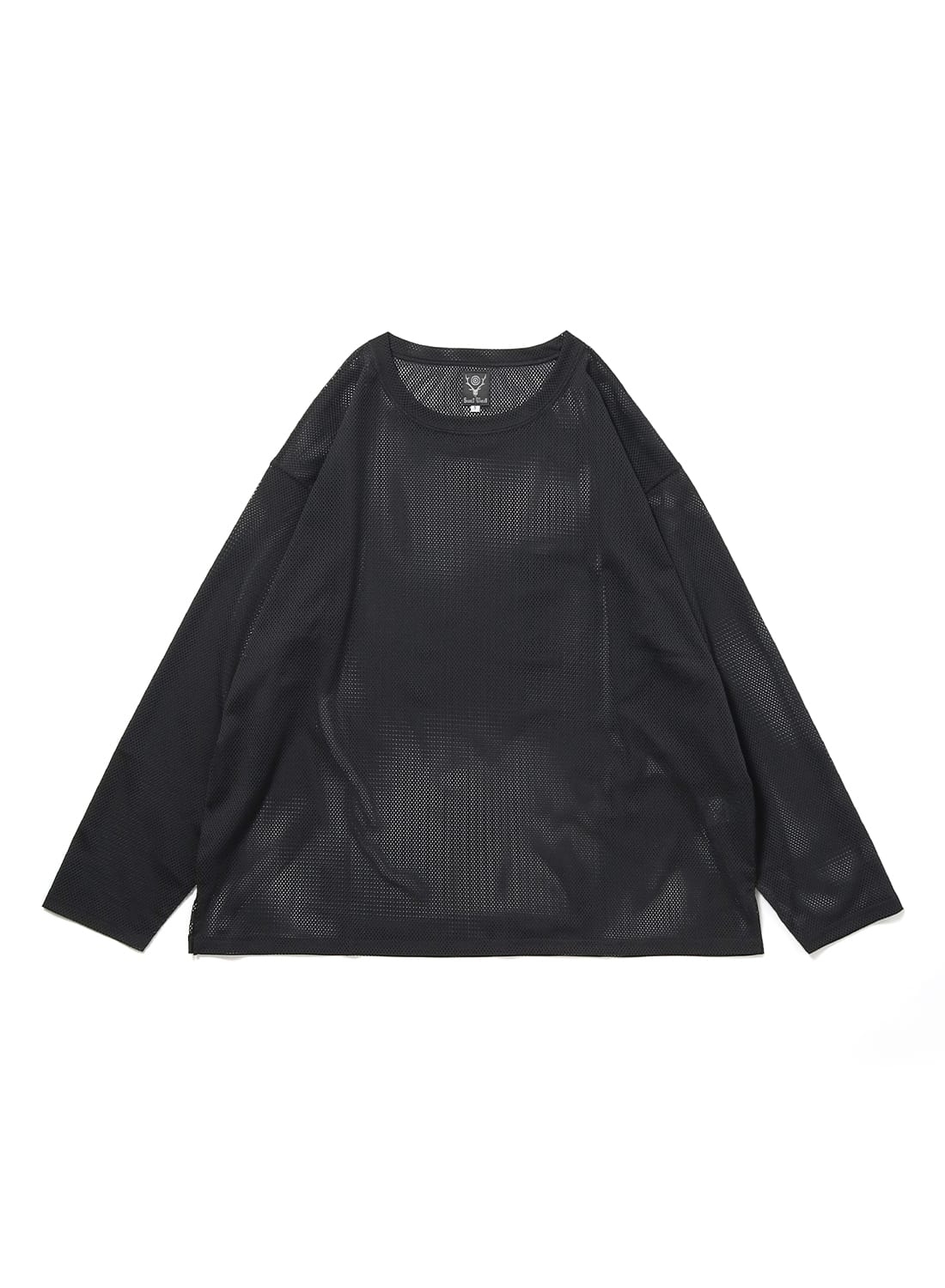 [良品] SOUTH2 WEST8 ロゴブルゾン ブラック M シンプル サウス2 ウエスト8/South2 West8 V Neck Jacket - Flannel