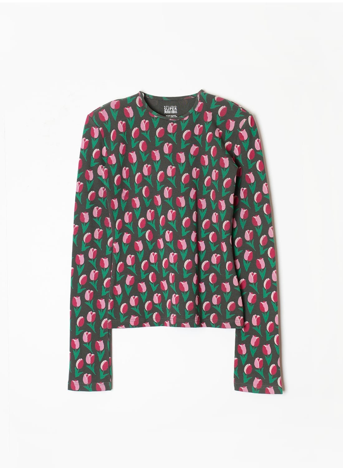 HOLIDAY（ホリデイ）SUPER RIB PADDED SHOULDER CREW-NECK L/S TOPS
