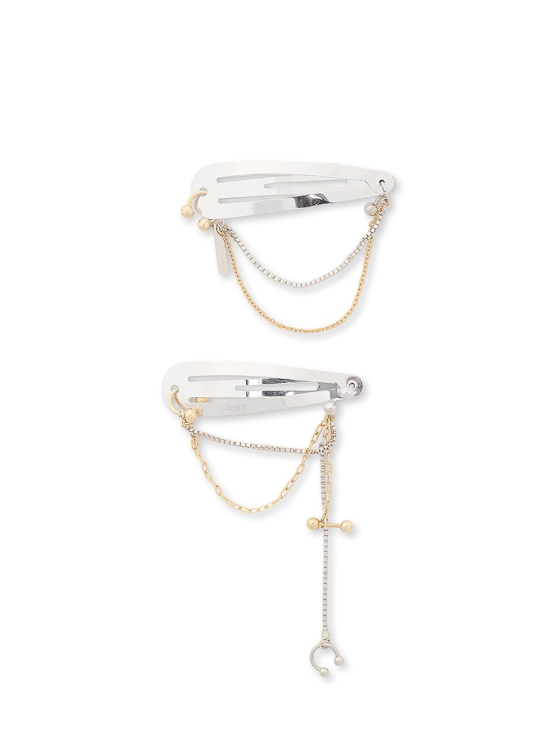 heyep(ヘイップ)/Pierced Chain Hair Clip(2-piece)(ピアスチェーン