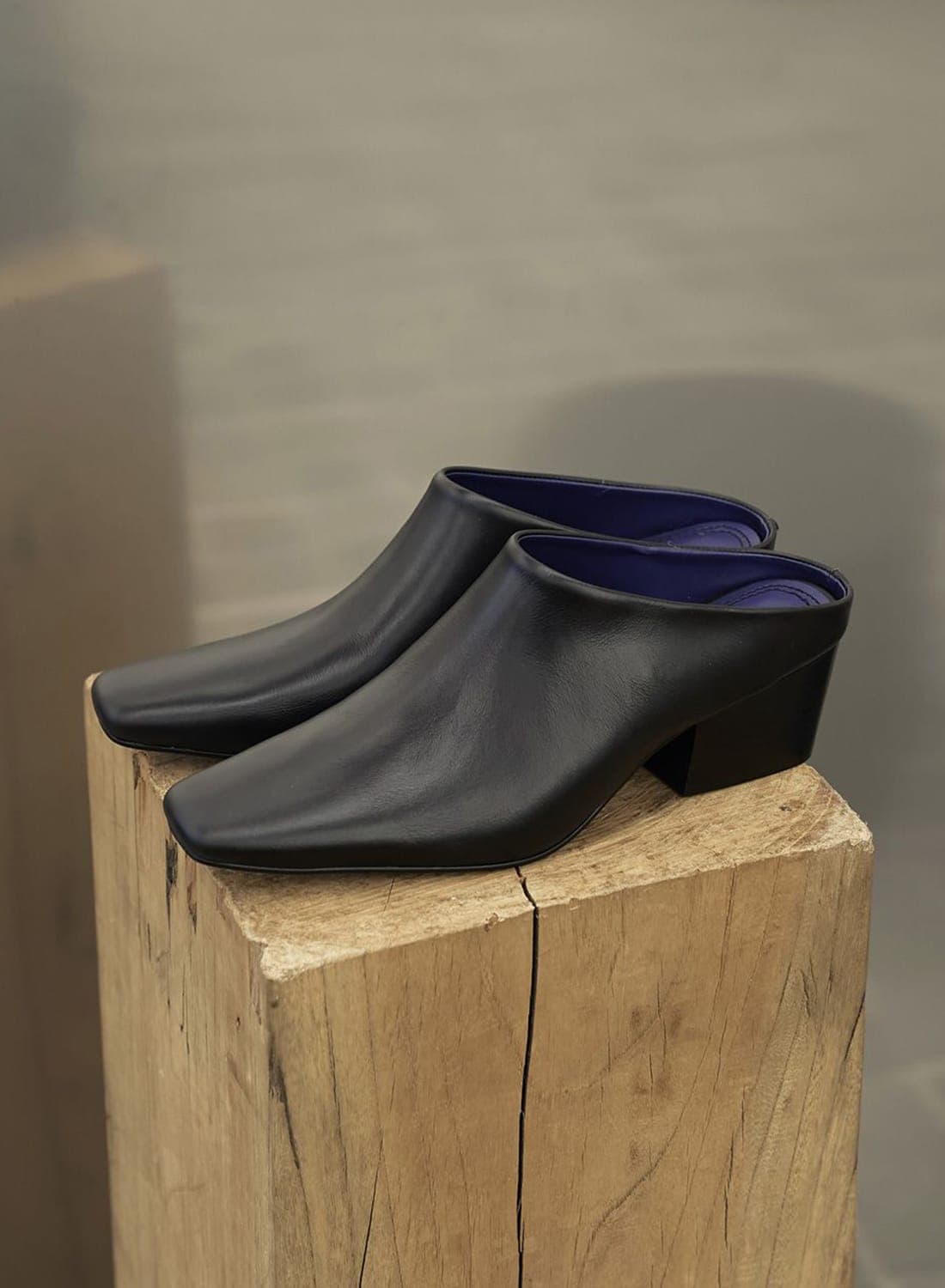 TODAYFUL(トゥデイフル)/Squaretoe Leather Sabot(スクエアトゥレザー