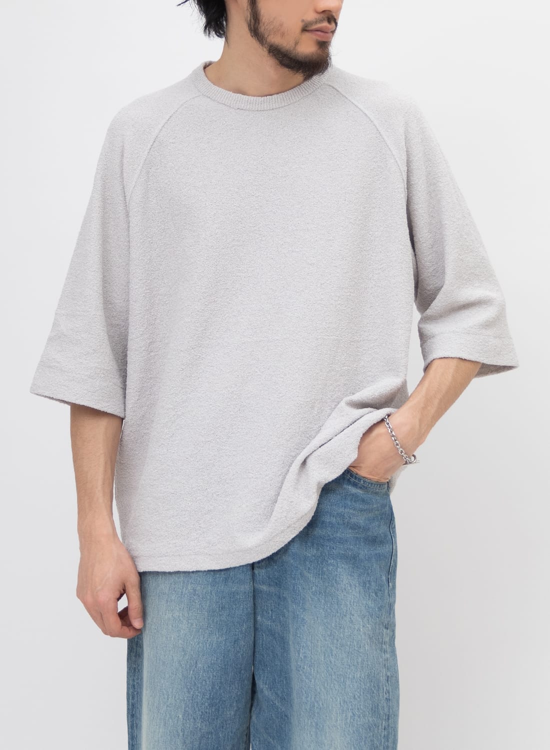 WALENODE ウェルノード Paper boucle Raglan T Walenode(ウェルノード)Paper boucle Raglan sleeve T(ペーパー
