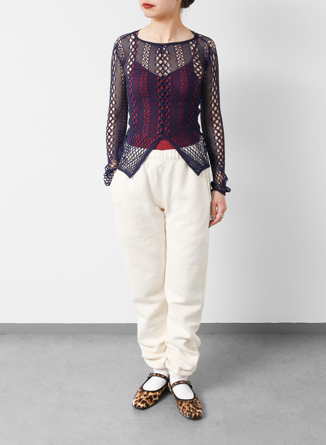 STRETCH LACE LONG SLEEVE TEE|ストレッチ レース ロング スリーブ