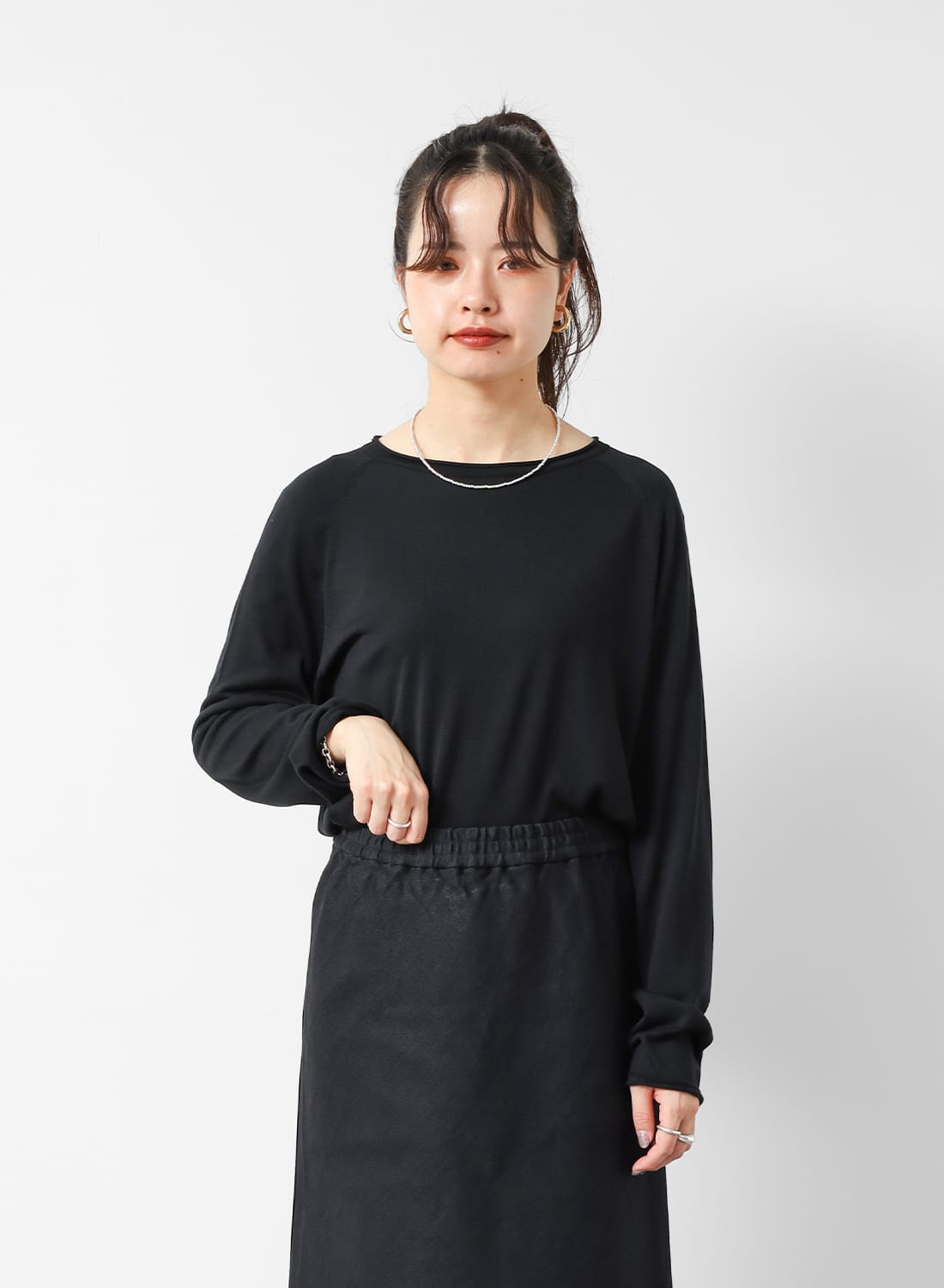 Oblada(オブラダ)/PURE SILK KNIT(ピュアシルクニット)/長袖シルク