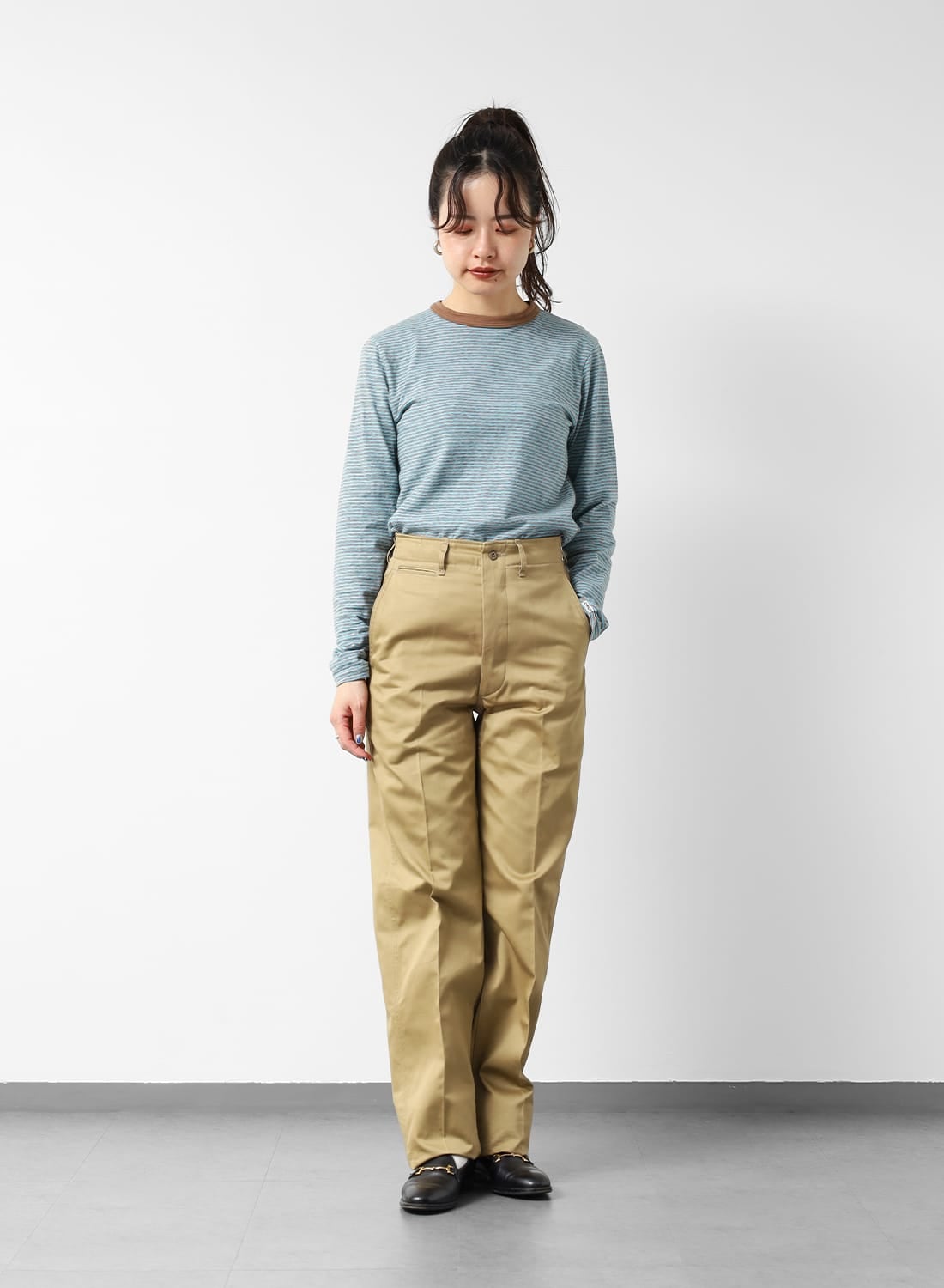 MULTI BORDER LONG TEE|マルチボーダーロングTマルチボーダーロングT