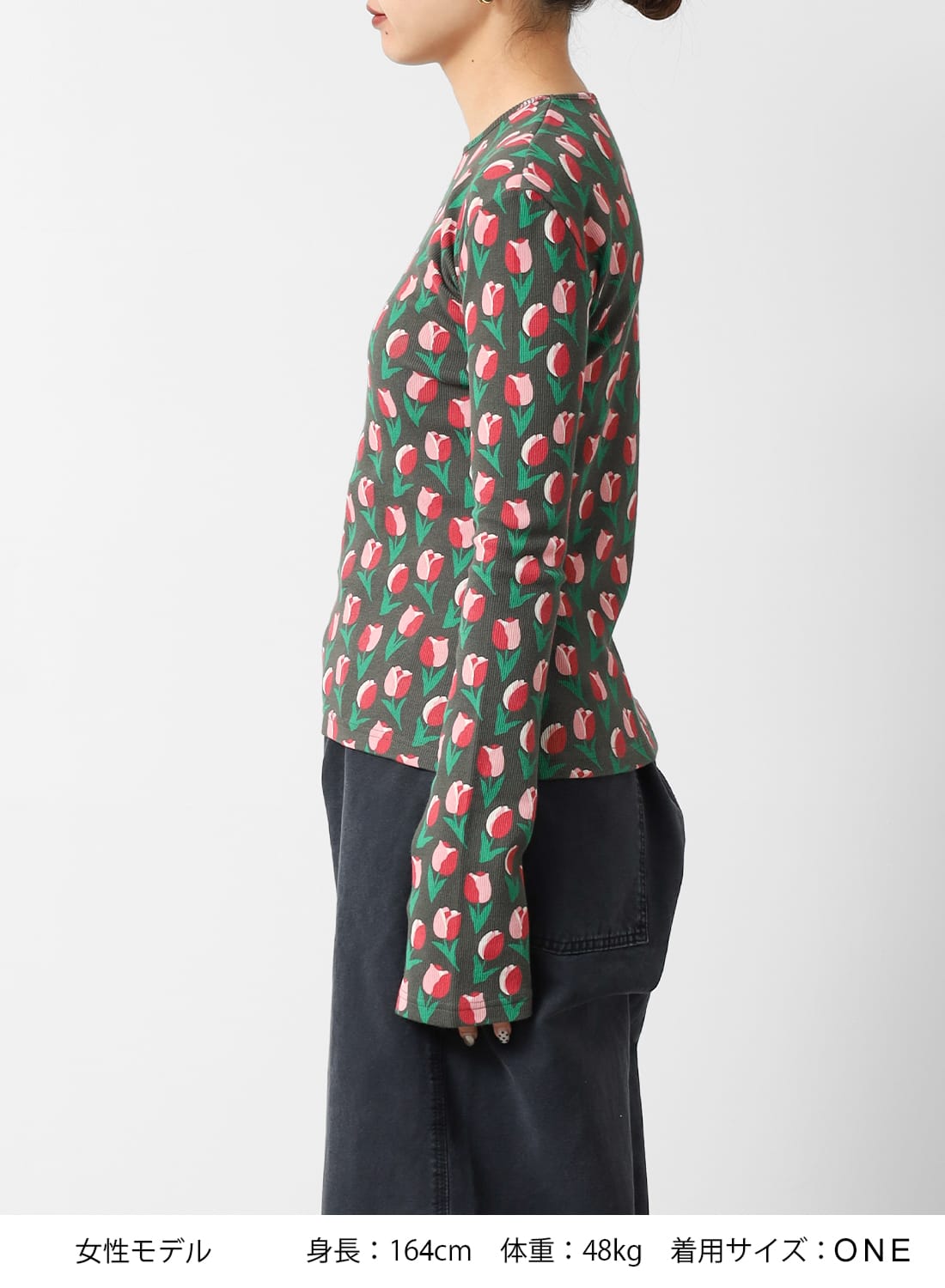 HOLIDAY（ホリデイ）SUPER RIB PADDED SHOULDER CREW-NECK L/S TOPS