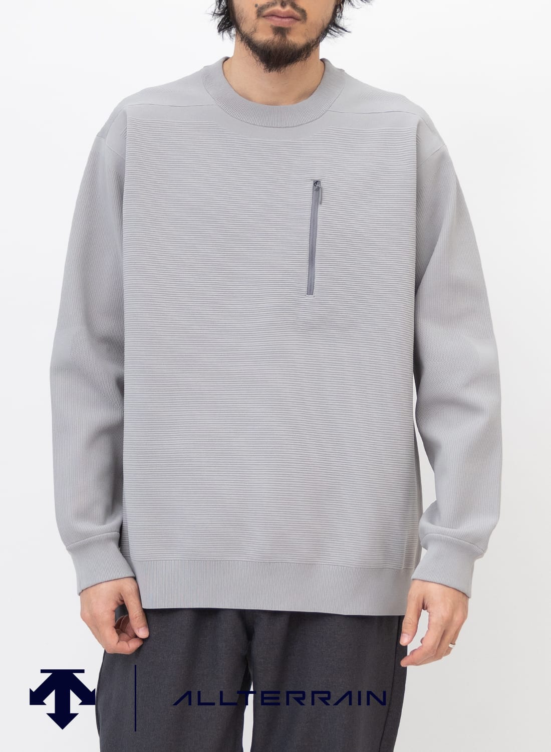 DESCENT ALLTERRAIN(デサント オルテライン)FKT STRIPED CREW  