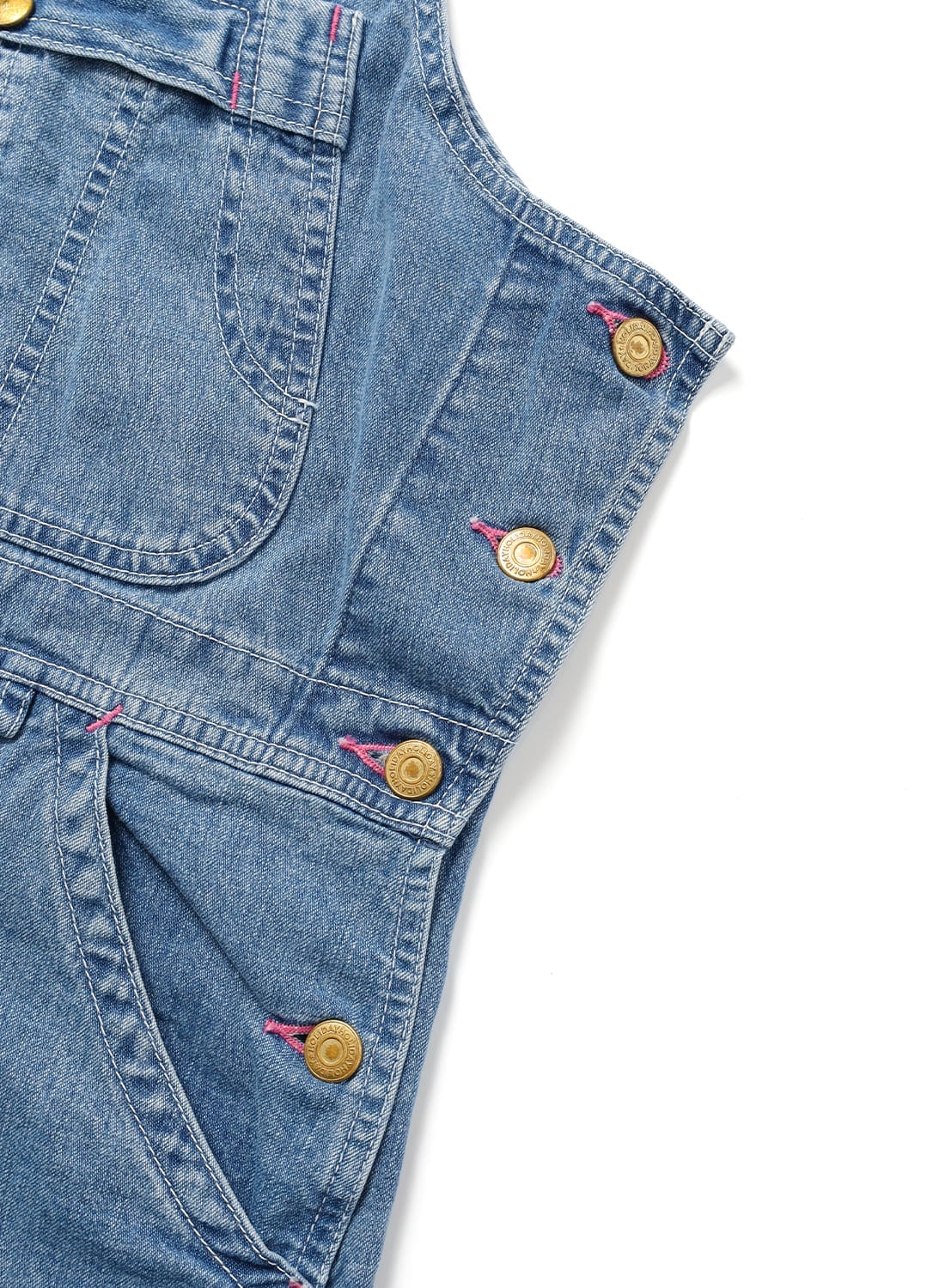 HOLIDAY（ホリデイ）BIG DENIM OVER-ALL(PINK STITCH)（ビッグデニム