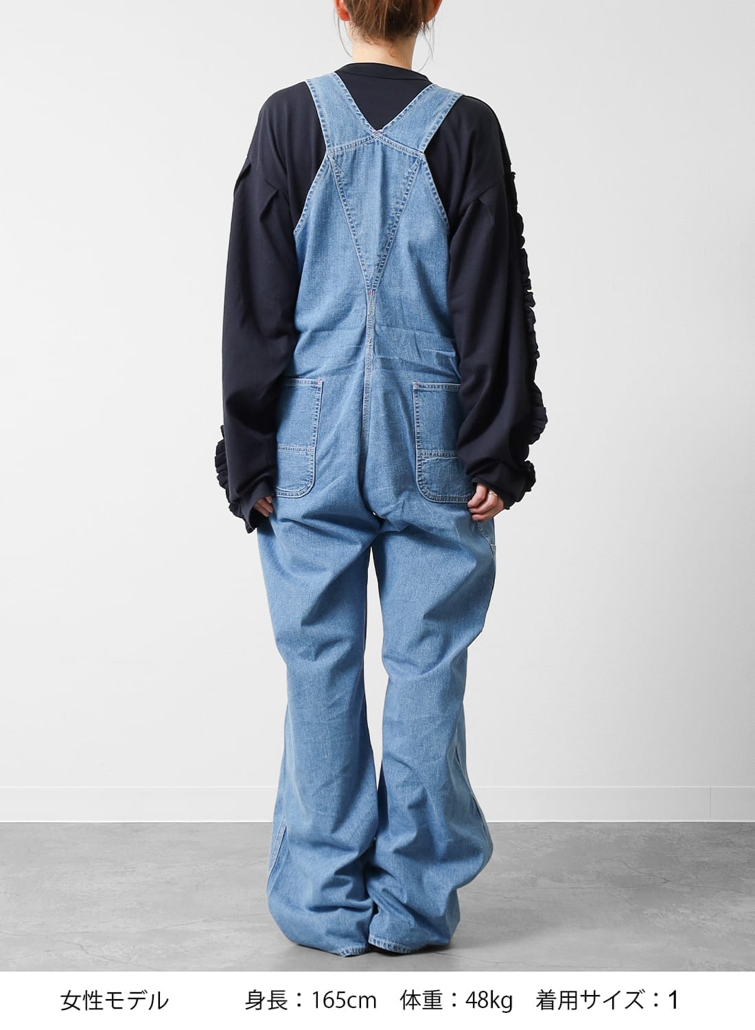 HOLIDAY ビッグデニムオーバーオール HOLIDAY（ホリデイ）BIG DENIM OVER-ALL(PINK STITCH)（ビッグデニム