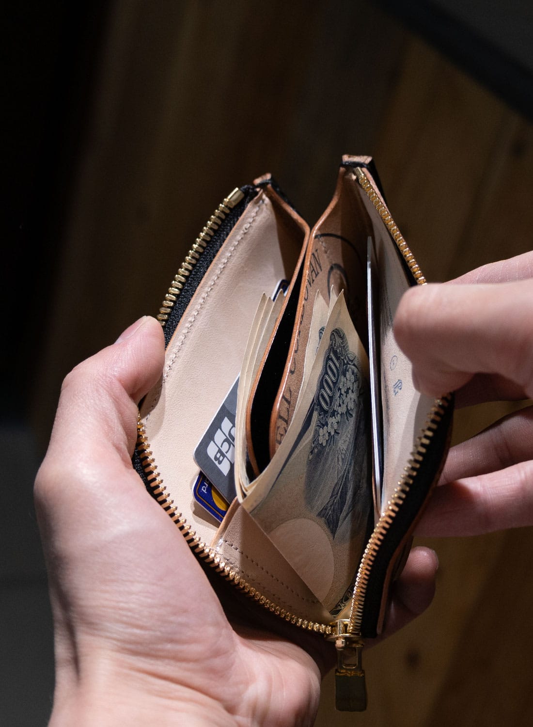 L MULTI WALLET (CORDOVAN LEATHER)|L字ウォレットL字ウォレット| MOONLOID