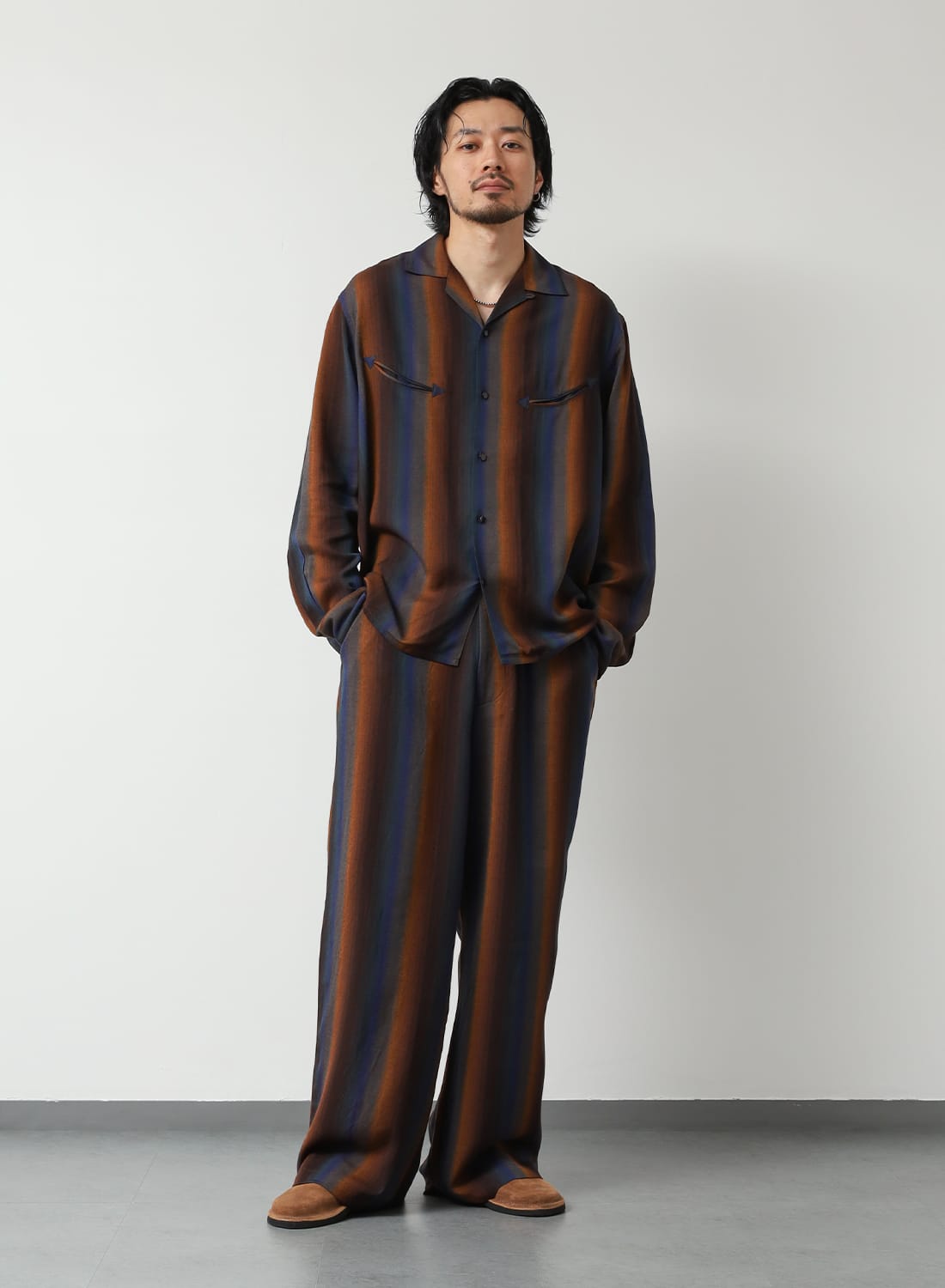 SEVEN BY SEVEN（セブンバイセブン）SMILE POCKET OPEN COLLAR SHIRTS