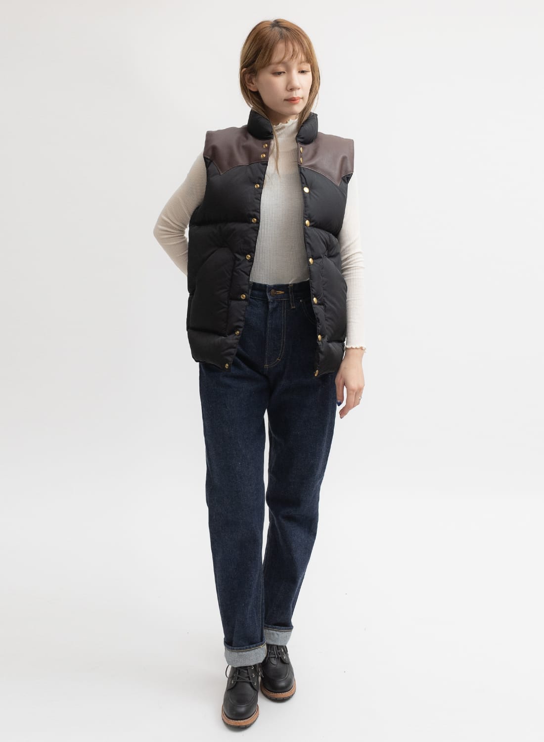 ROCKY MOUNTAIN ロッキー マウンテン ブラックデニムダウンベスト