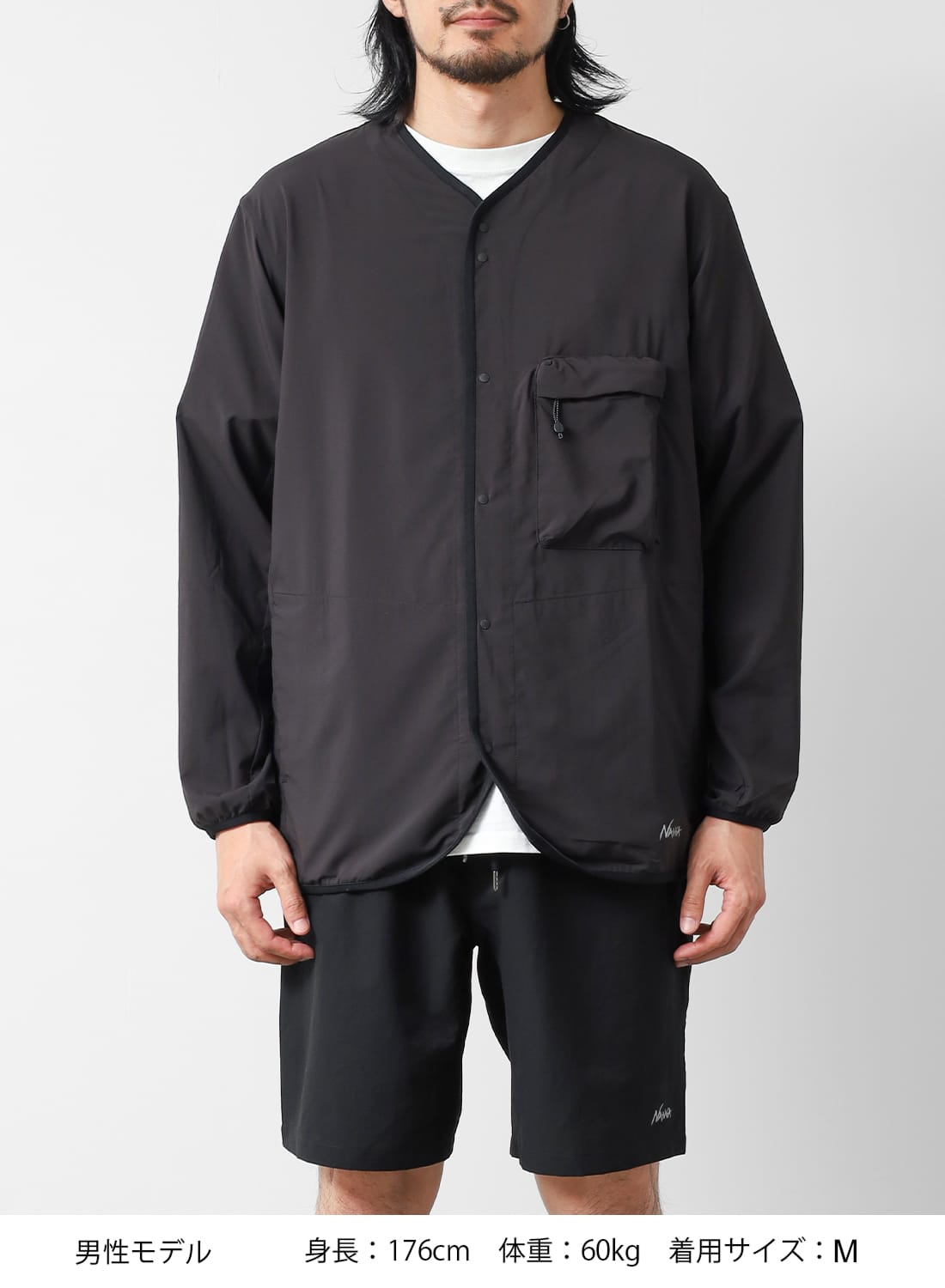 新品　25年春夏 NANGAナンガ　PLC エクスカーションカーディガン　黒　M NANGA（ナンガ）PLC EXCURSION CARDIGAN（PLC エクスカーション
