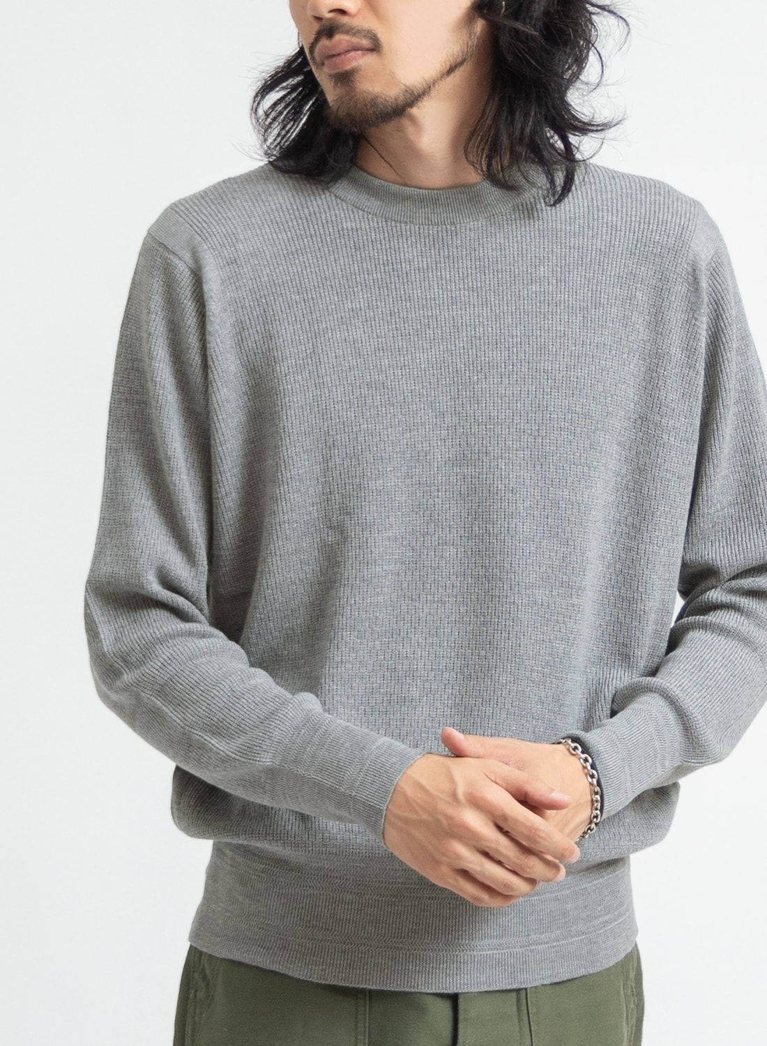 新品 John Smedley 最高級メリノウール モックネック Lサイズ JOHN