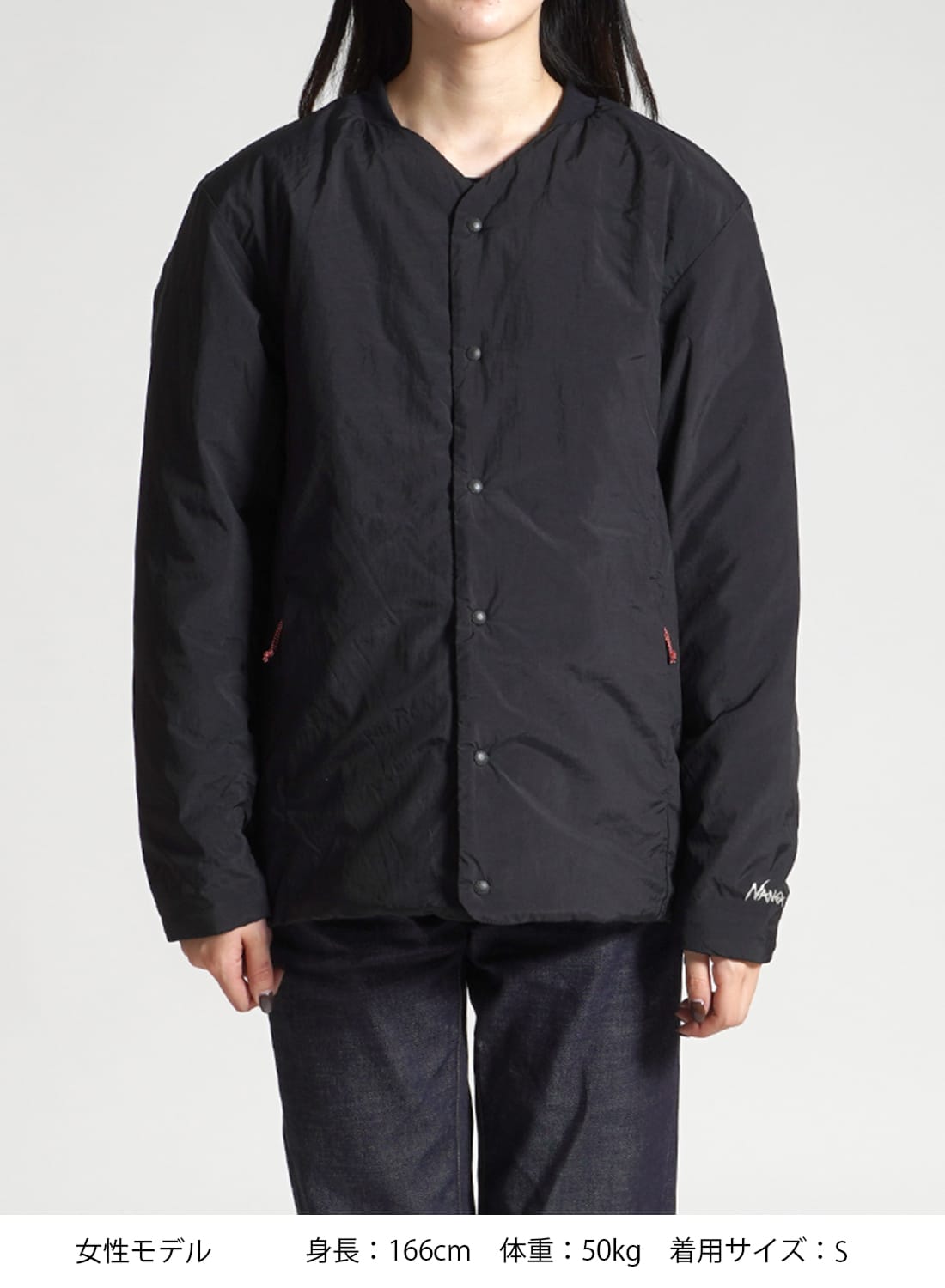 ナンガ×ele ノーカラー　ウールダウン　ジャケット　インナー ナンガ×ele ノーカラー ウールダウン ジャケット インナー NANGA