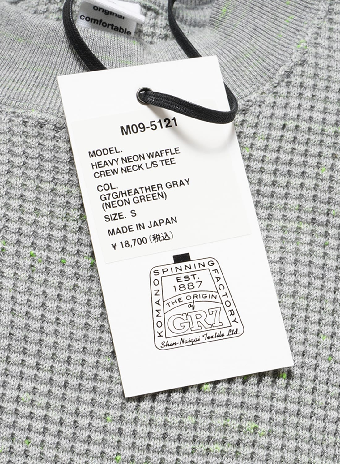 mocT モクティ NEON HEAVY WAFFLE CREWNECK L/S TEE ネオン ヘビー  