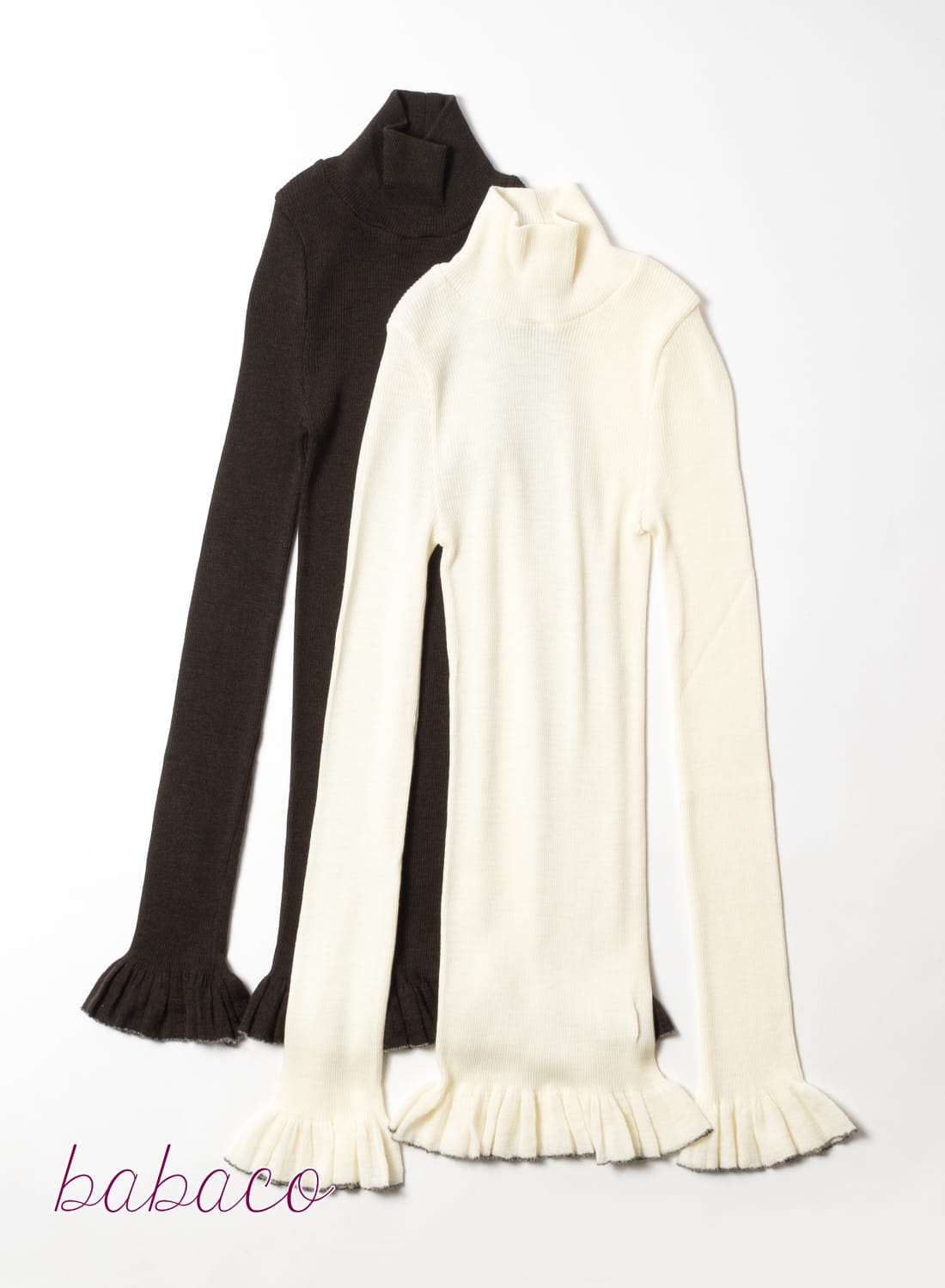 babaco(ババコ)/Fine Wool Ribbed Turtle-neck(ファイン ウール リブ 