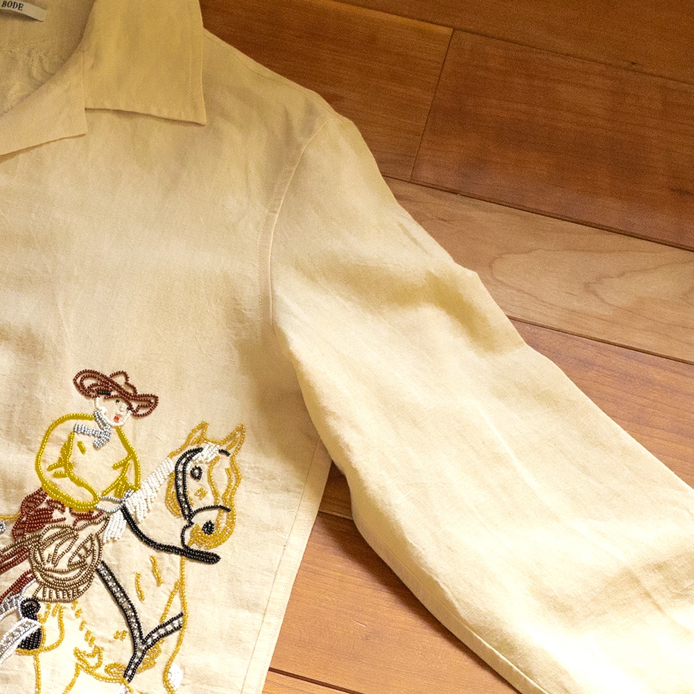 新品　BODE ボーディ　シルク　花柄シャツ　ブラウス　ユニセックス 新品 BODE ボーディ シルク 花柄シャツ ブラウス ユニセックス