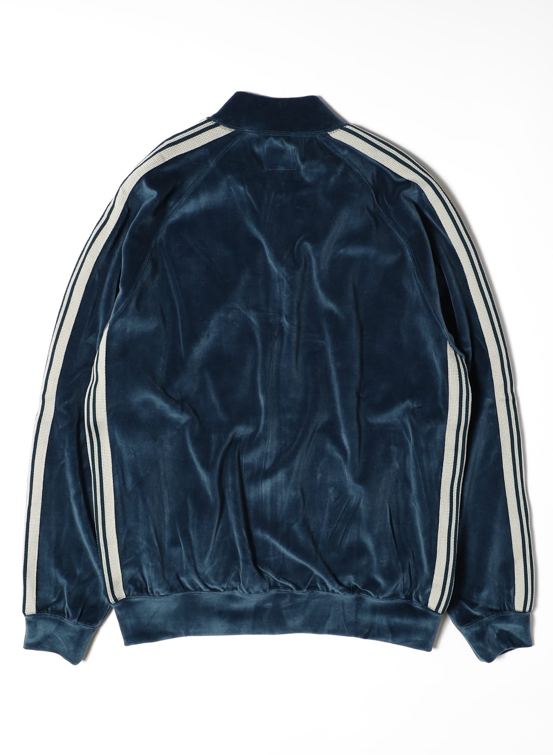 Needles ネイビー ジップアップ ベロアジャケット Needles / Rib Collar Track Jacket - C/PE Velour (Navy)
