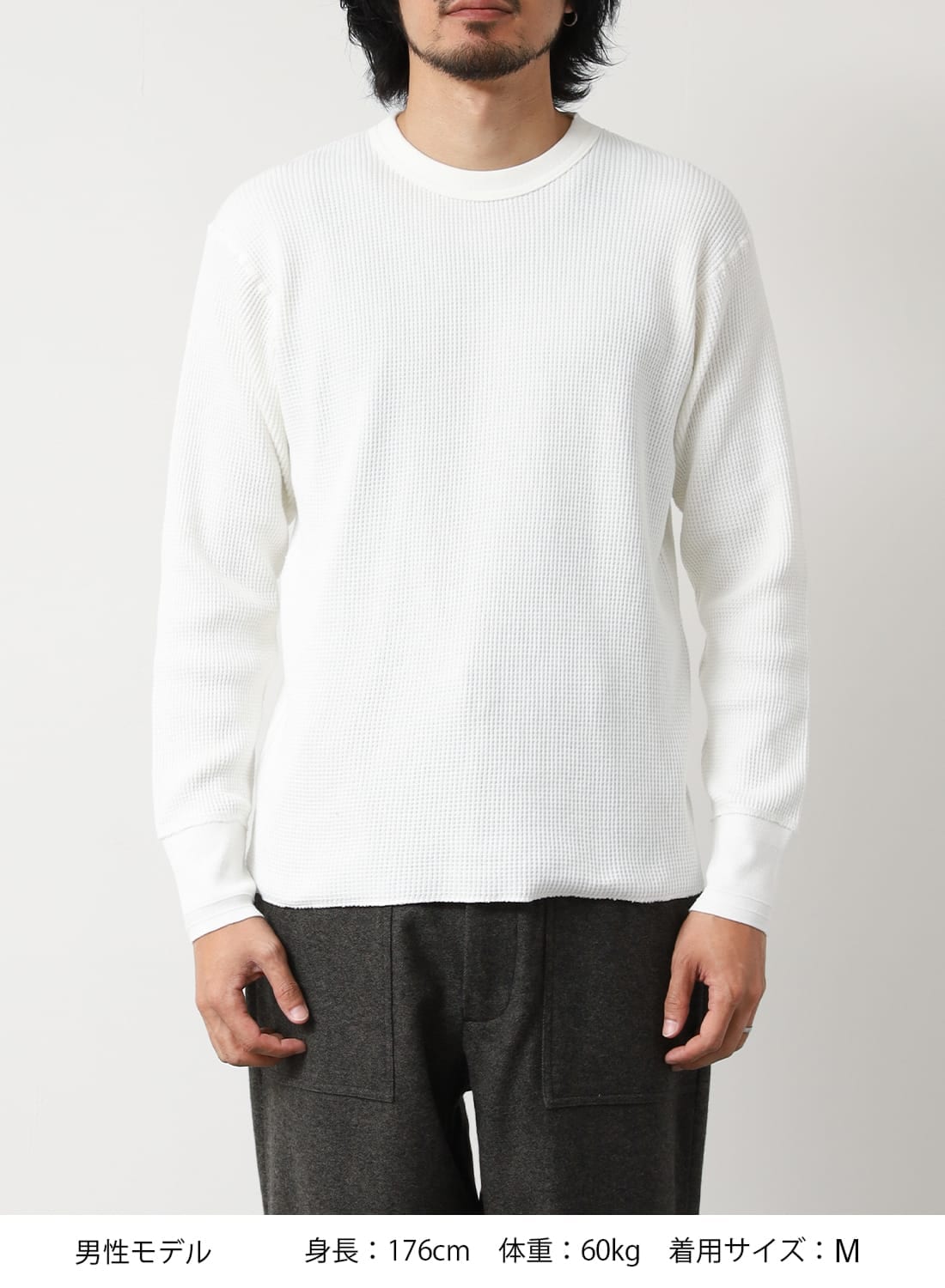 Healthknit（ヘルスニット）Thermal King Waffle Crewneck L/S