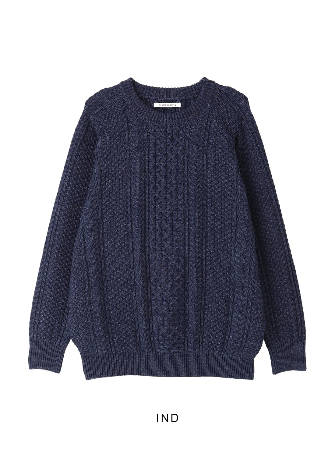 SEVEN BY SEVEN（セブンバイセブン）CREW NECK CABLE SWEATER（クルー