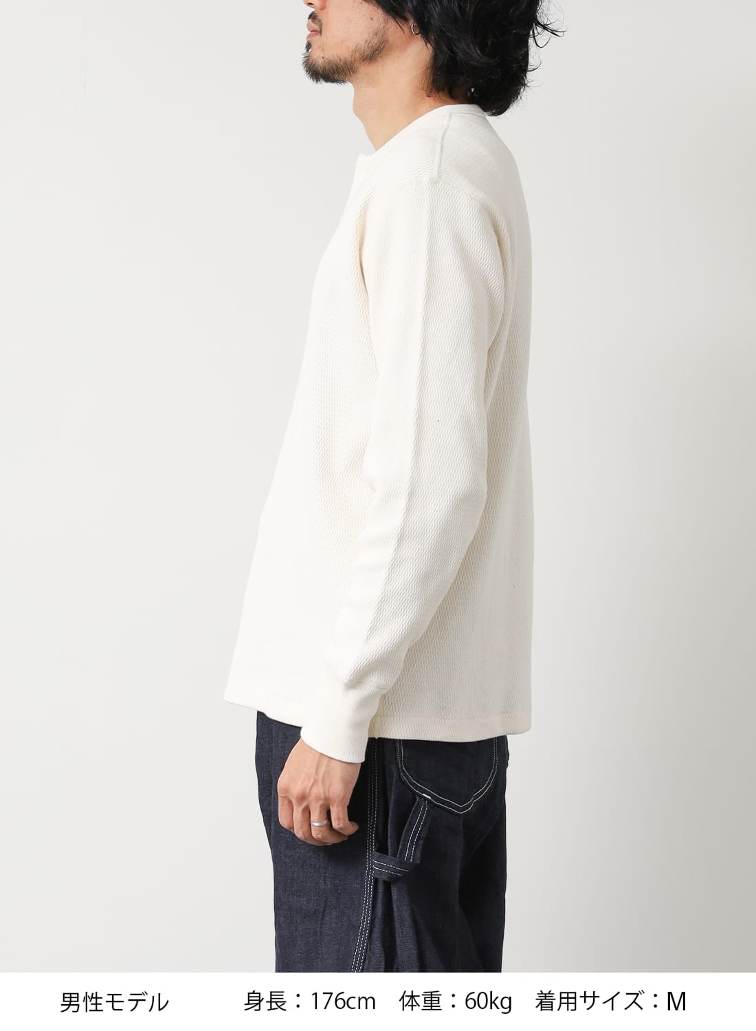 THERMAL KING RASCHEL HONEYCOMB HENLEYNECK L/S|サーマルキング