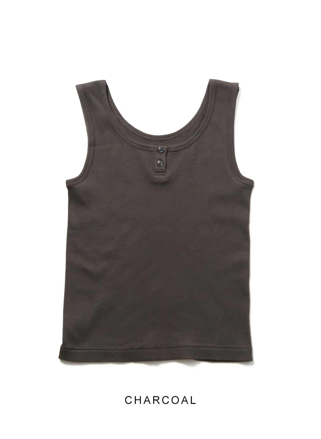 TUBULAR RIB HENLEY NECK 2WAY TANKTOP|チューブラーリブ ヘンリー