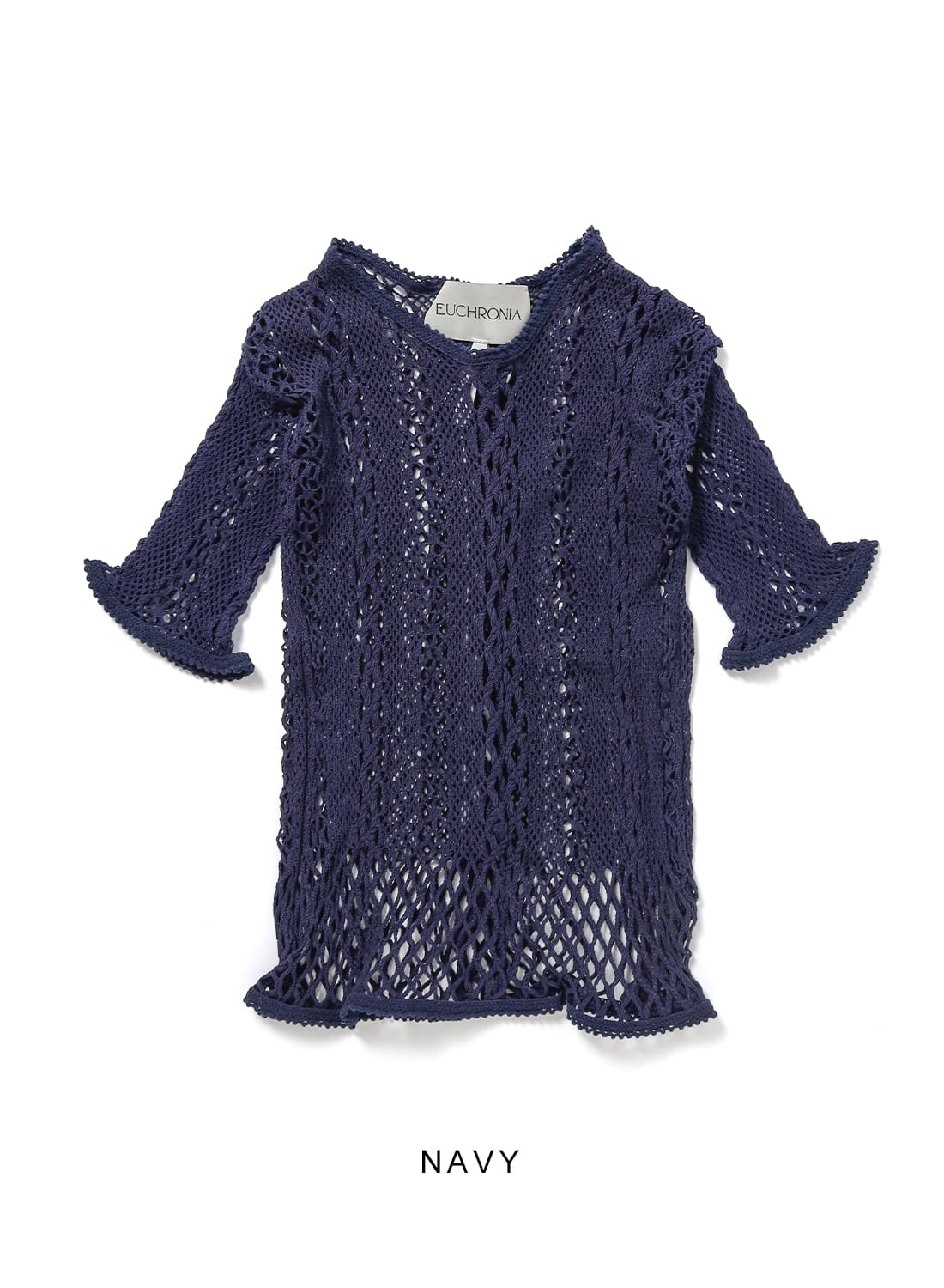 EUCHRONIA（ユークロニア）Stretch lace short sleeve tee（ストレッチ