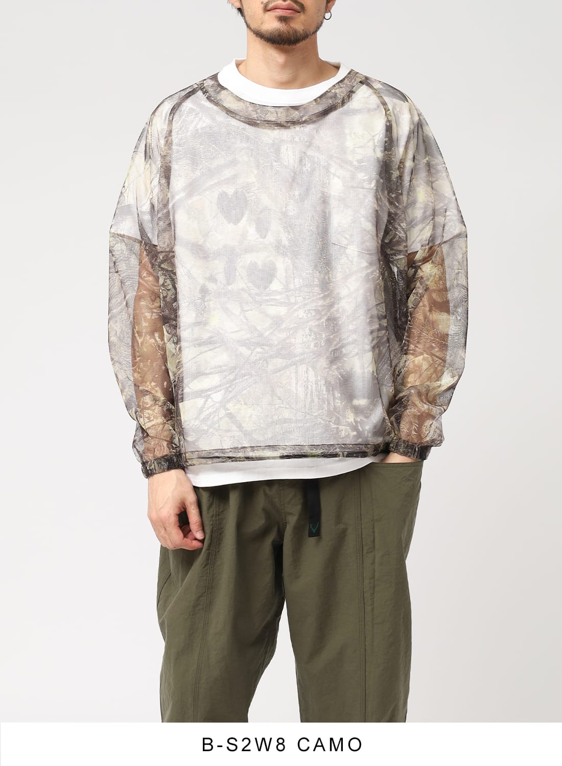 South2 West8 Bush Crew Neck Shirt メッシュ BUSH CREW NECK SHIRT - LIGHTWEIGHT MESH|ブッシュ クルーネック