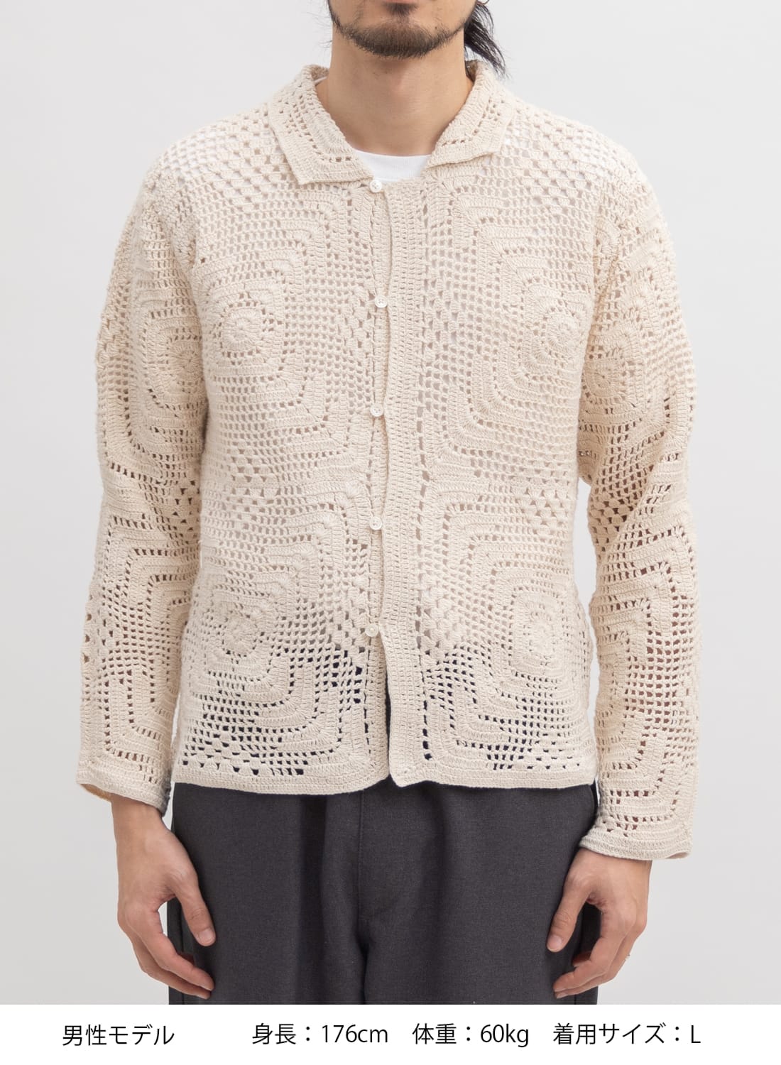 BODE(ボーディ)/OVERDYE CROCHET SHIRT(オーバーダイ クロシェ シャツ 