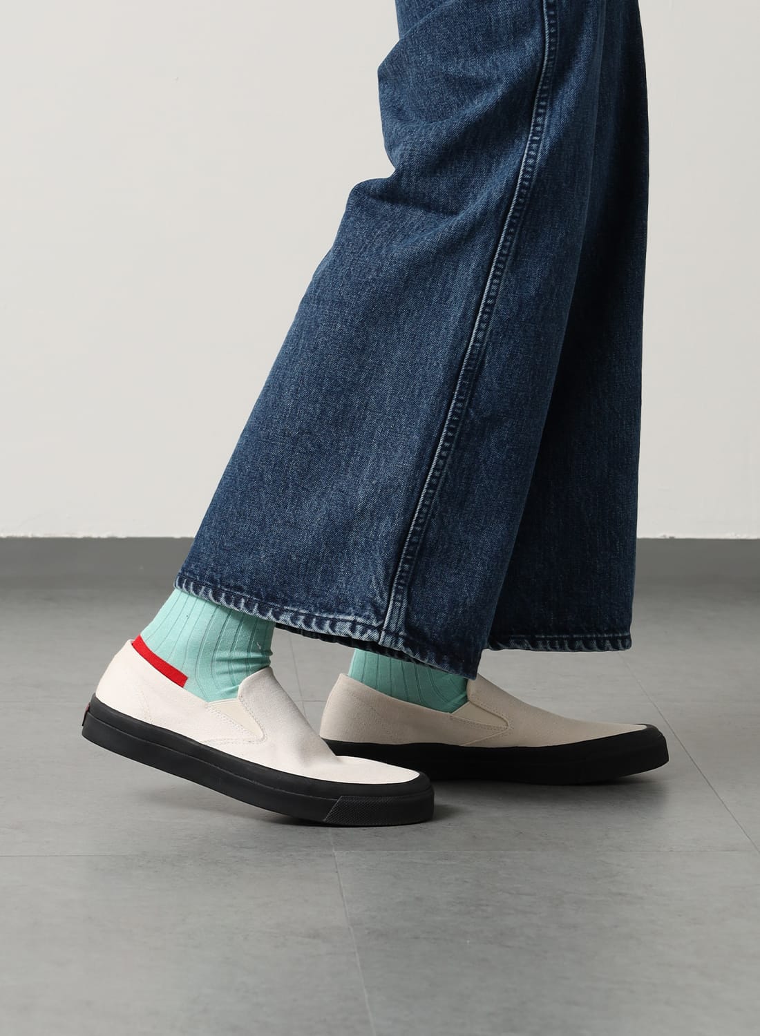 WAKOUWA（ワクワ）DECK SHOES SLIP ON BLK SOLE（デッキシューズ