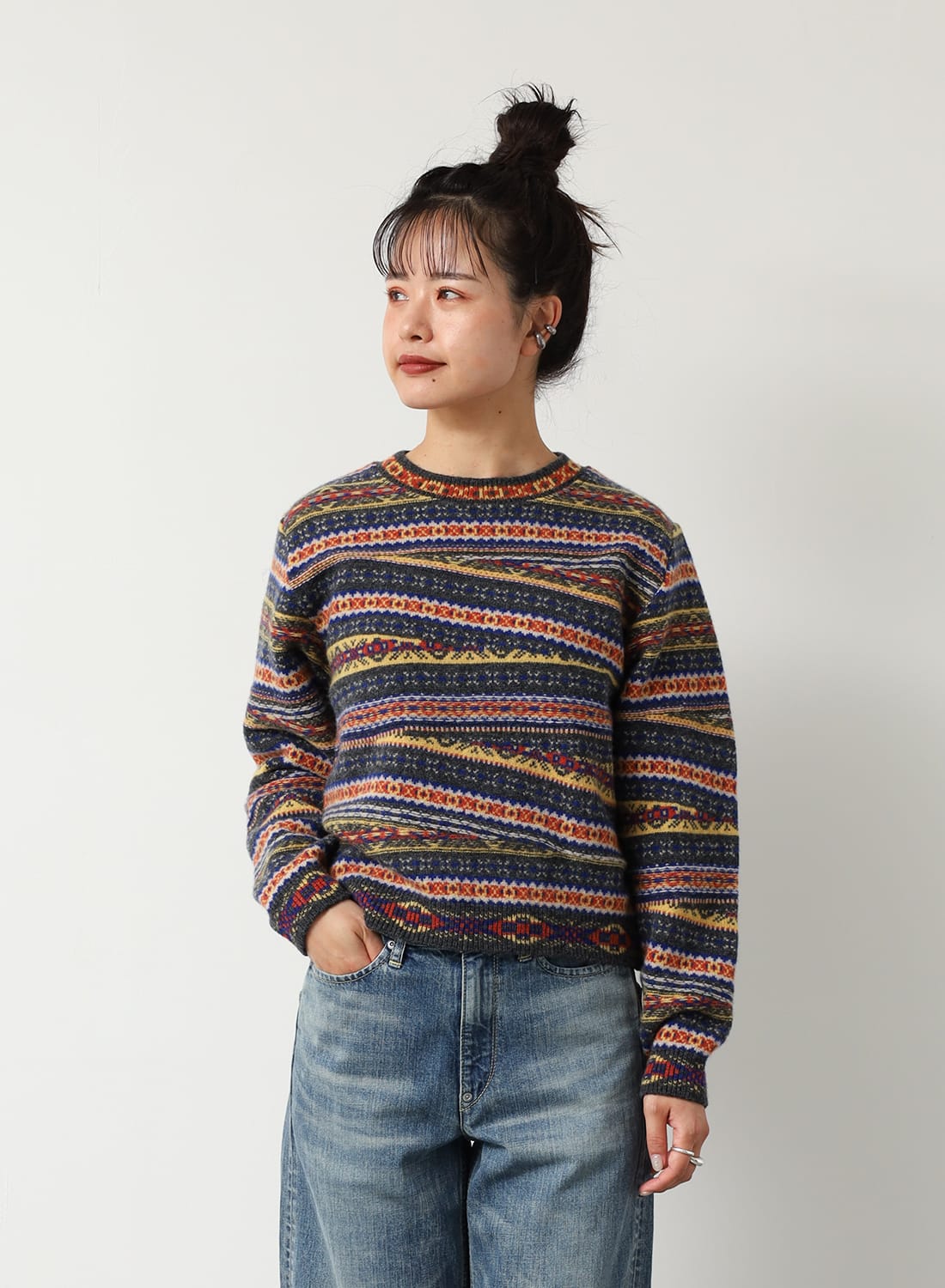 COOHEM(コーヘン)/CRAZY FAIR ISLE KNIT P/O(クレイジー フェアアイル