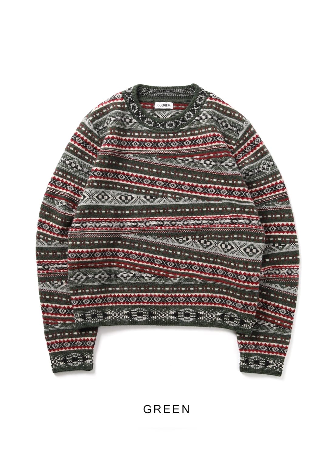 COOHEM(コーヘン)/CRAZY FAIR ISLE KNIT P/O(クレイジー フェアアイル
