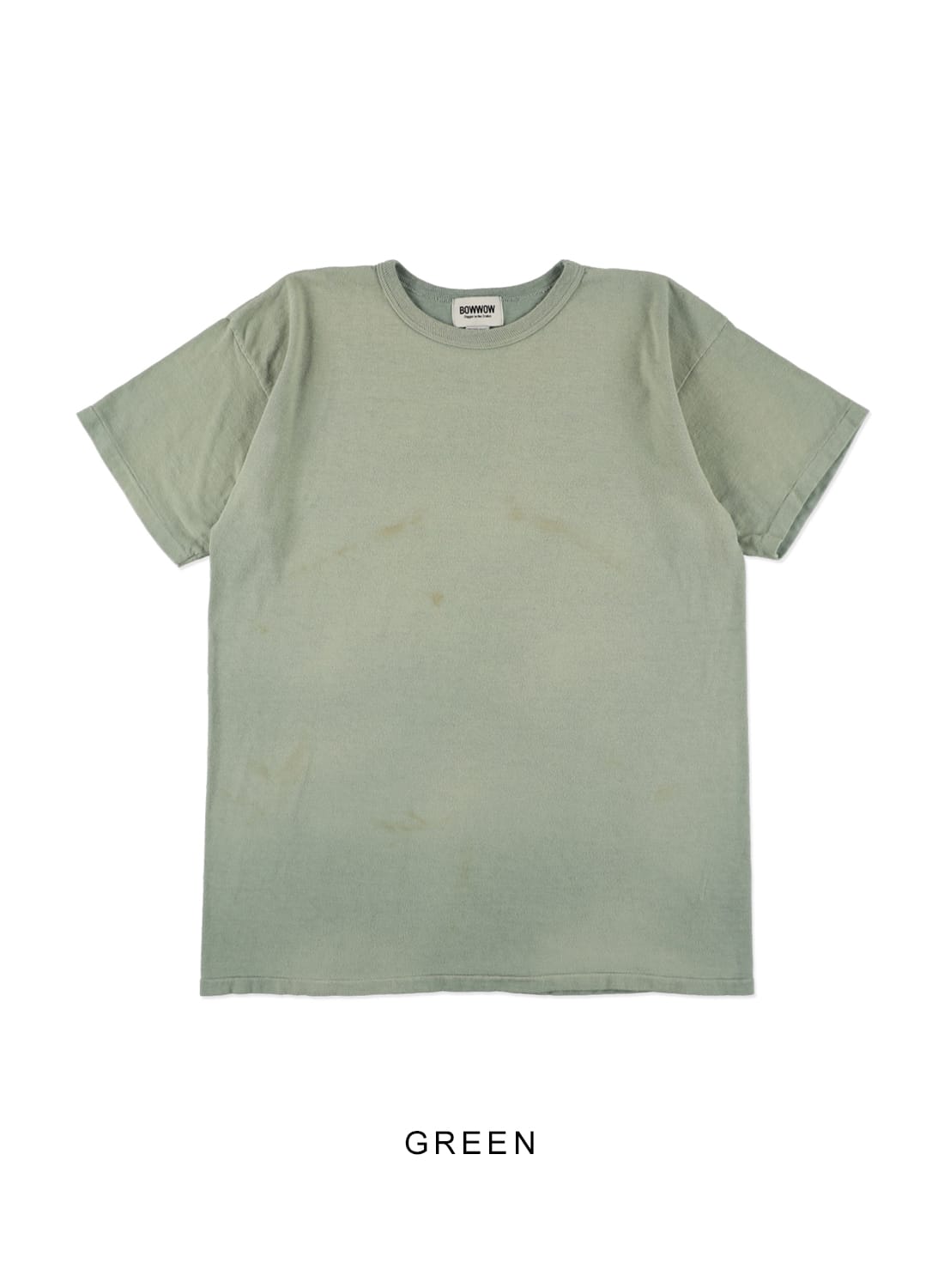 トップス 26SS BOWWOW PW 8812 TEE AGED GREEN L BOWWOW（バウワウ）8812 TEE AGED（ハチハチワンツー ティー エイジド
