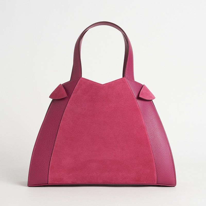 モラビト STELLA ステラ PM カーフレザー スエード ハンドバッグ STELLA Combi MM ステラMM カーフ×スエード ボルドー | モラビト