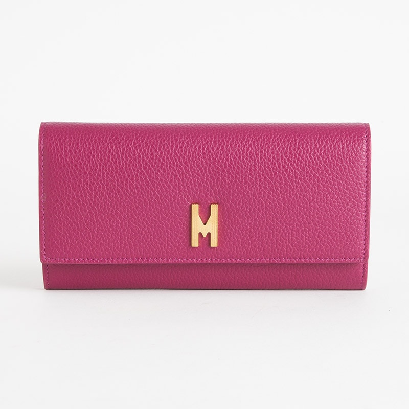 MUSE Flap Long Wallet ミューズ フラップ長財布 カーフ ダリア
