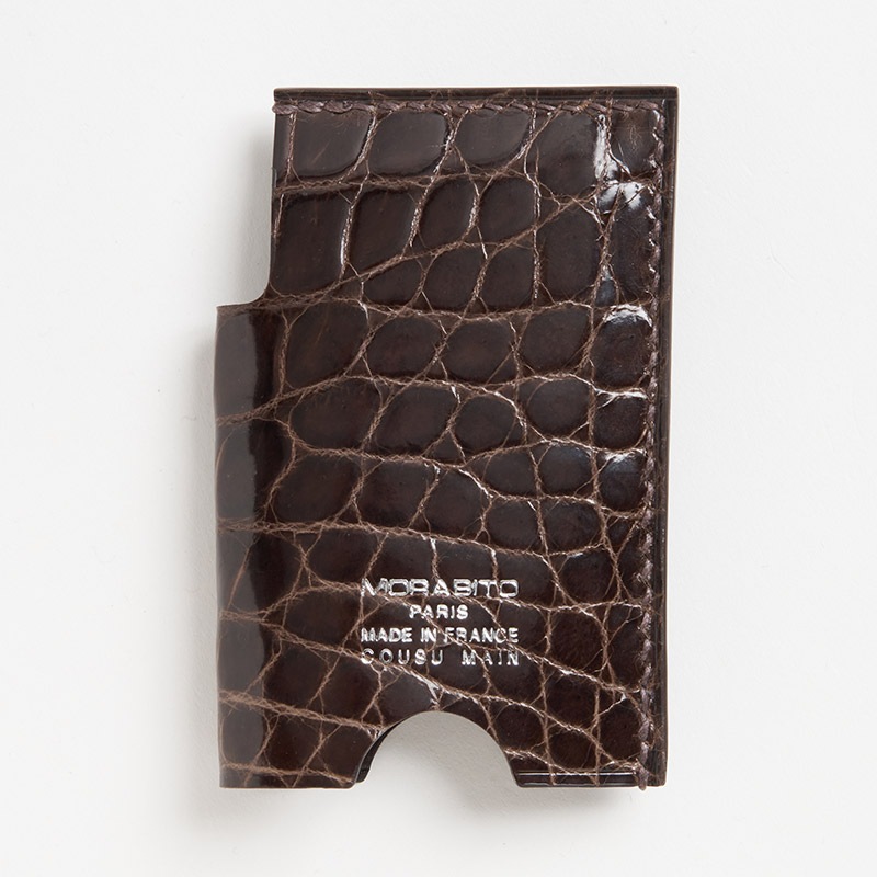 クロコダイル ミンティアケース クロコダイル DARK BROWN | モラビト