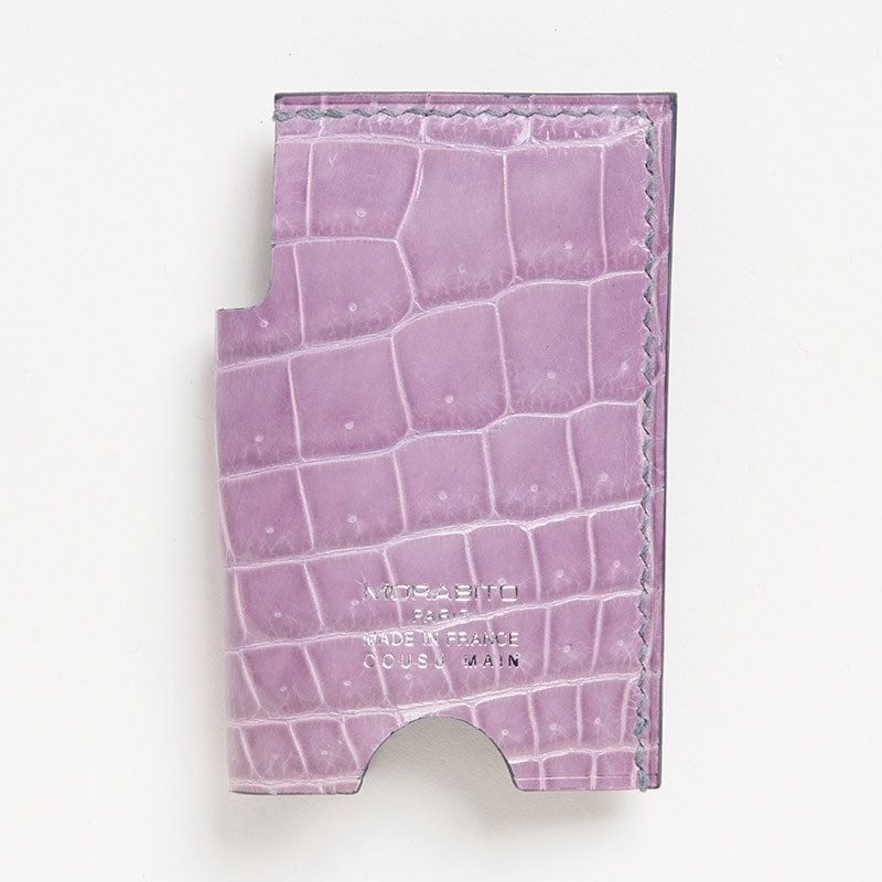 クロコダイル ミンティアケース クロコダイル LAVENDER