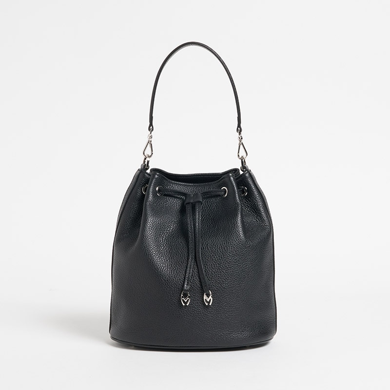 M Drawstring/Mドローストリング カーフ BLACK