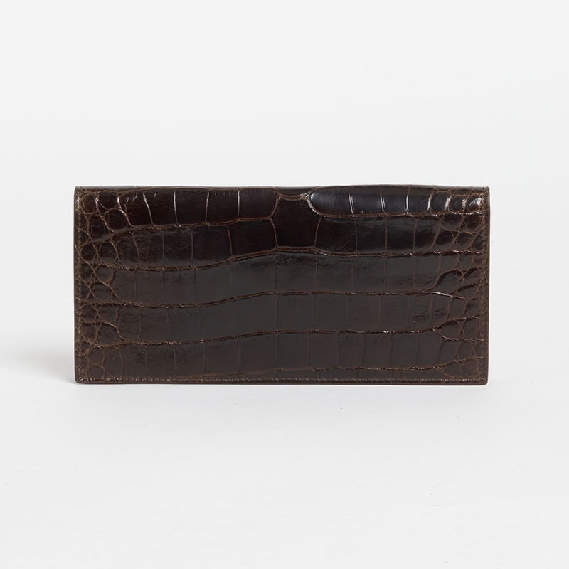 長財布(マチつき) アリゲーター BROWN