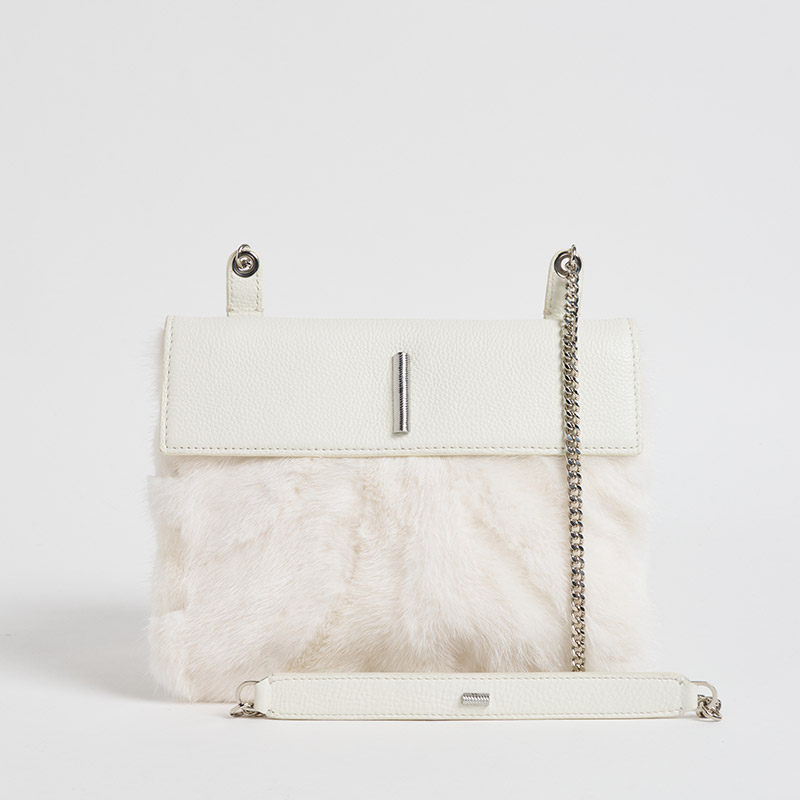 Vendome Bis Pochette ヴァンドームビス・ポシェット ミンク×カーフ アイボリー