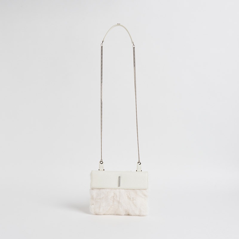 Vendome Bis Pochette ヴァンドームビス・ポシェット ミンク×カーフ アイボリー